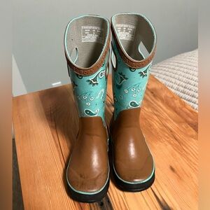 BOGS Unisex-Child Rain Boot Western (Toddler/Little Big Kid) 12